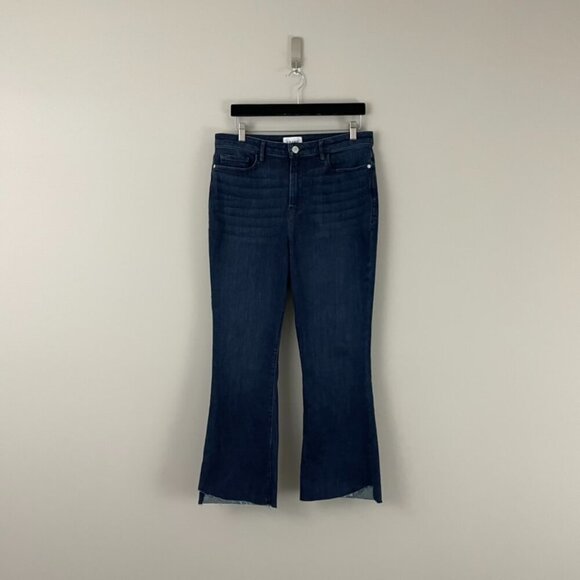 Frame Le Crop Mini Boot Cascade Hem Jeans in Naples Wash Size 31 - Picture 1 of 7